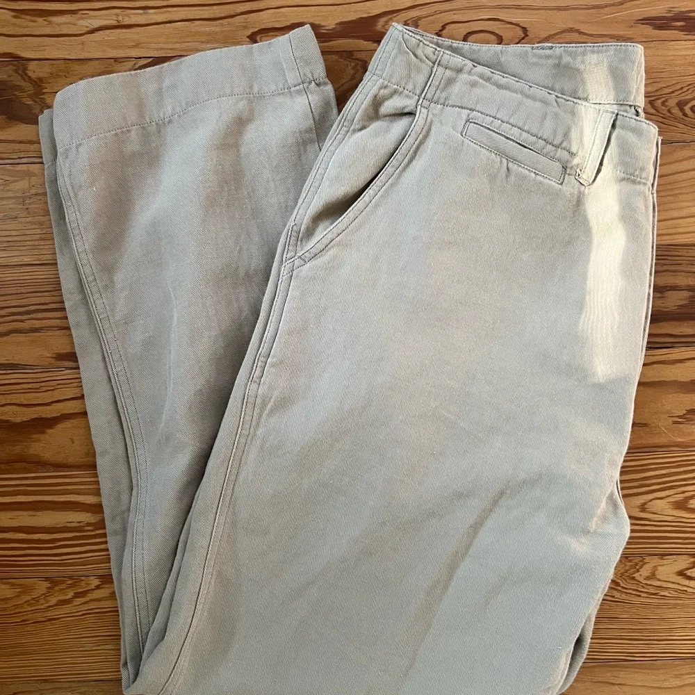 Wythe flat front cotton linen twill chino